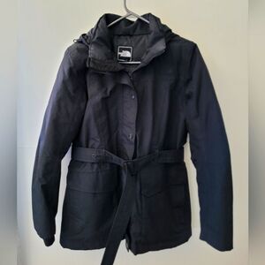North Face Goose down belted Parka coat Size M